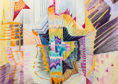 241 Farbstift-Zeichnung o.T. (1971) 36x48cm